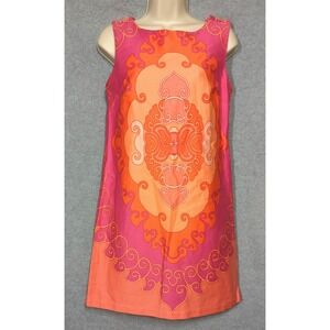 New Tori Richard Shift Dress Size 4 Parade in Color Mandarin Sophistication Chic